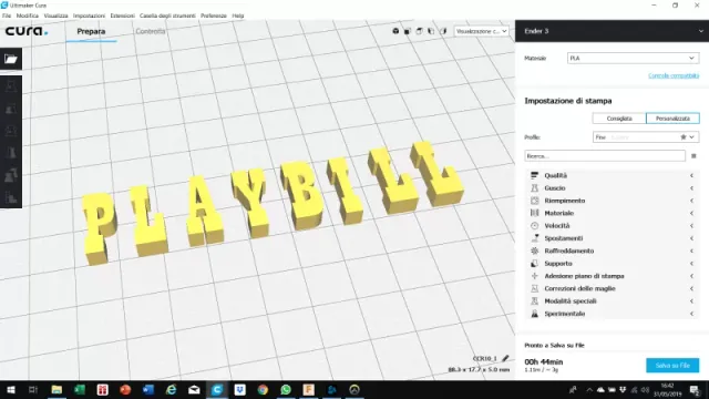 PLAYBILL font uppercase 3D letters STL file — Фото 2 из 3