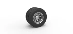 Diecast Rear custom wheel of semi truck Version 8 Scale 1:25