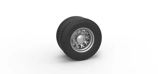 Diecast Rear custom wheel of semi truck Version 23 Scale 1:25 — Фото 12 из 12