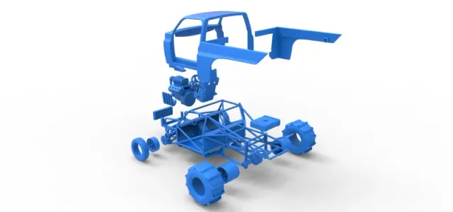 Diecast Dirt Dragster truck Scale 1:25 — Фото 29 из 31