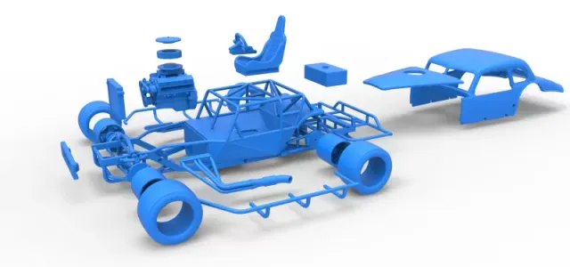 Vintage Asphalt Modified stock car V5 Scale 1:25 — Фото 24 из 26