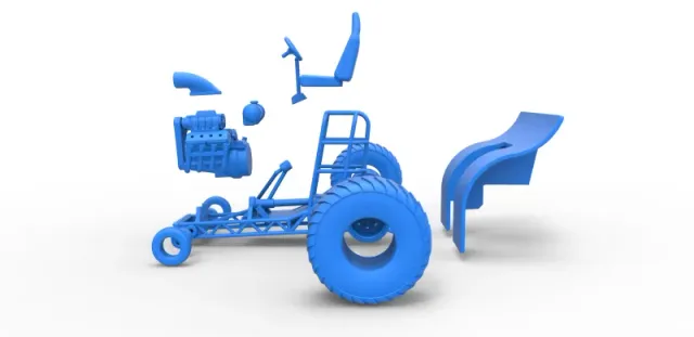 Diecast Mini Rod pulling tractor Scale 1 to 25 — Image 27 of 31