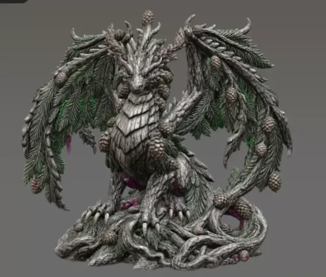 Ancient Forest Guardian Dragon STL File for 3D Print — Image 9 of 17