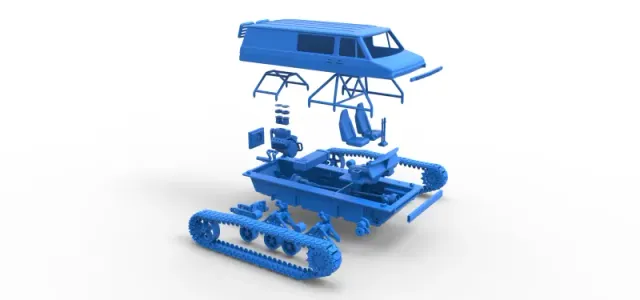 Vintage Monster tank Version 3 Scale 1:25 — Image 30 of 31