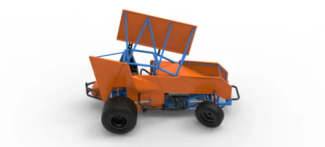 Winged Sprint car Version 2 while turning Scale 1:25 — Фото 23 из 30