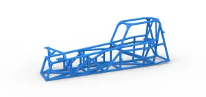 Frame of Vintage Supermodified stock car Version 3 Scale 1:25