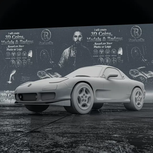Mazda RX-7 (1978) – 3D Printable Car Model — Фото 9 из 9