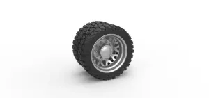 Diecast Rear semi wheel for pickup Version 1 Scale 1:25