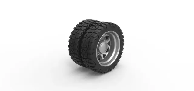 Diecast Rear semi wheel for pickup Version 15 Scale 1:25 — Image 2 of 12