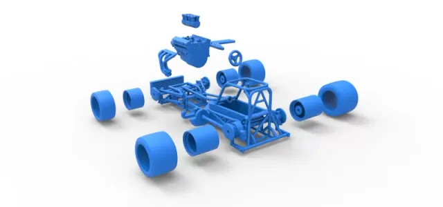 Supermodified front engine race car Base Scale 1:25 — Фото 30 из 31