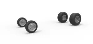 Wheel set of Vintage Front engine dragster V5 Scale 1:25