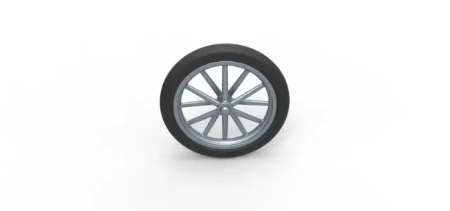 Front wheel of old school dragster Version 4 Scale 1:25 — Фото 6 из 11