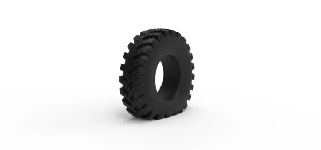 Military Ural tire OI-25 deflated Scale 1:25 — Фото 2 из 9