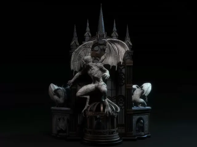 Batman On Throne Fanart STL File For 3D Print — Фото 5 из 25