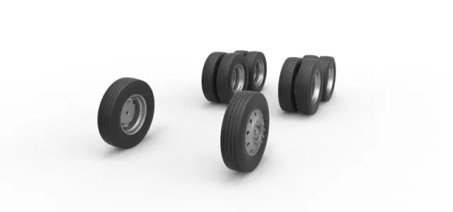 Wheel Set of Vintage GATR Racing Semi truck Version 3 Scale 1:25 — Фото 2 из 12