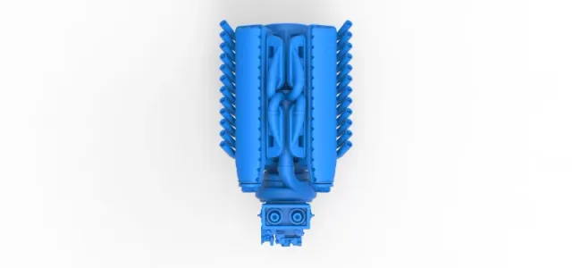 Engine V12 of Vintage Dragster Version 2 Scale 1:25 — Фото 7 из 24