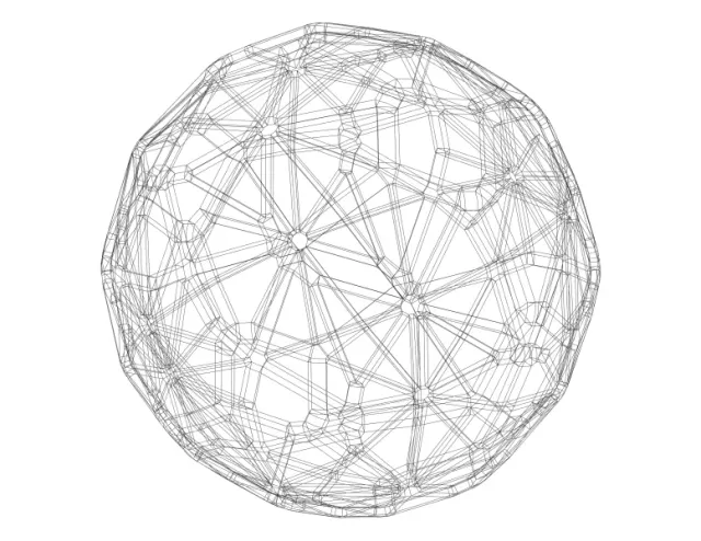 Wireframe Shape Geometric Faceted Sphere — Фото 4 из 6
