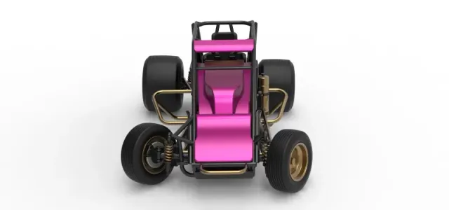 Dirt Silver Crown Car while turning Scale 1:25 — Image 8 of 30