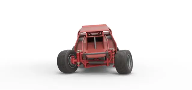 Vintage Dirt Modified stock car Version 4 while turning 1:25 — Фото 7 из 31