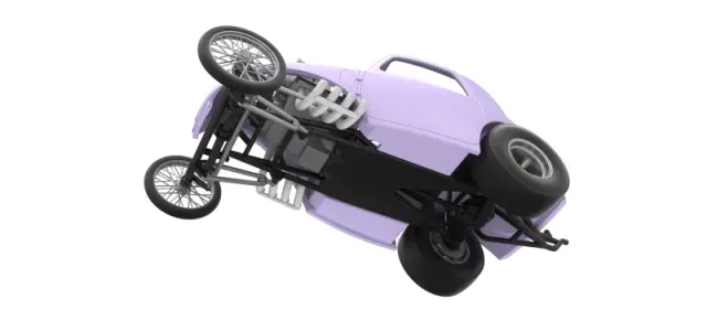 Front engine old school dragster with shell V10 Scale 1:25 — Фото 3 из 26