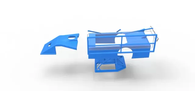 Shell of Asphalt Modified stock car with side wing Scale 1:25 — Image 24 of 27