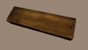 Model of Pencil case engraved turn of Cherna