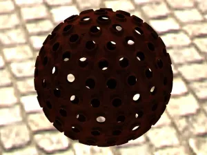 Wireframe Shape Geometric Spikes Ball