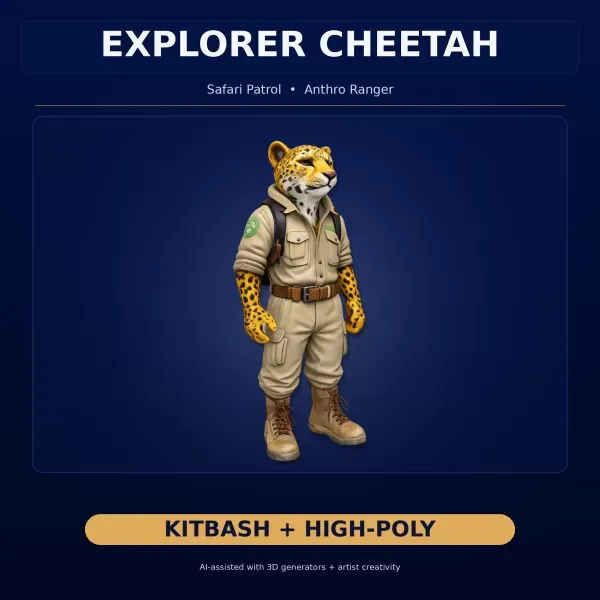 Anthro & Creature Character Collection – Kitbash + High-Poly 3D — Фото 2 из 21