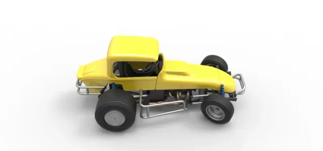 Vintage Sprint car while turning Version 2 Scale 1:25 — Фото 21 из 29