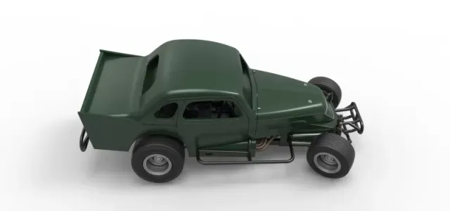 Vintage Dirt Modified stock car while turning Scale 1:25 — Image 23 of 30