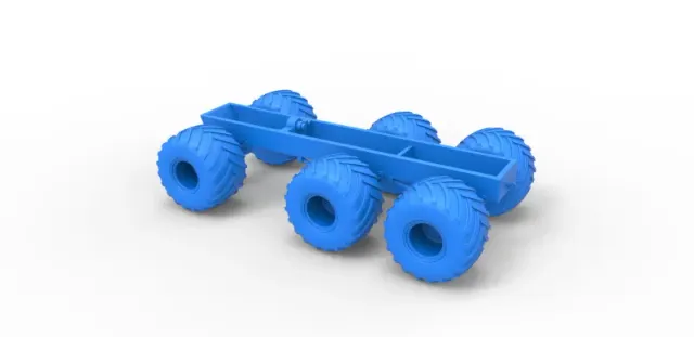 Diecast old school monster truck chassis 6x6 Scale 1:25 — Фото 22 из 31