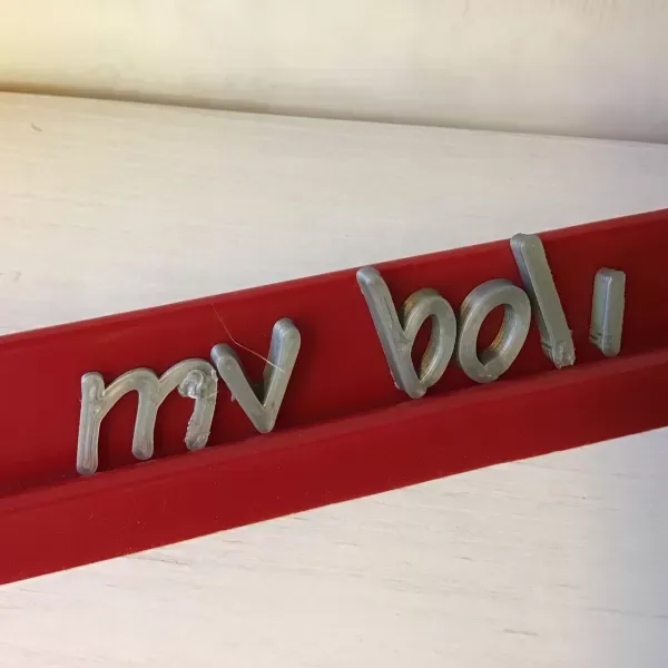 MVBOLI font lowercase 3D letters STL file — Image 3 of 4