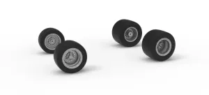 Wheel Set of Vintage Pavement Sprint car Scale 1:25