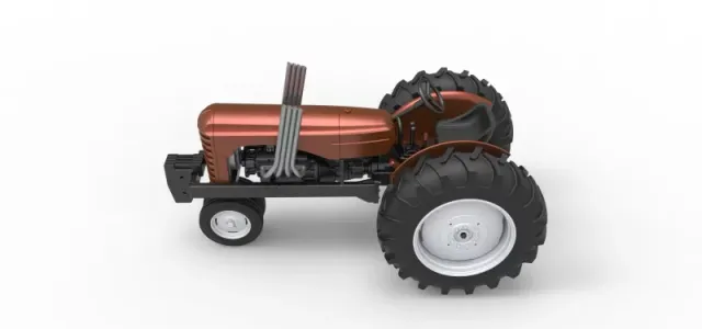 Vintage Small block Pulling tractor Version 4 Scale 1:25 — Фото 10 из 30