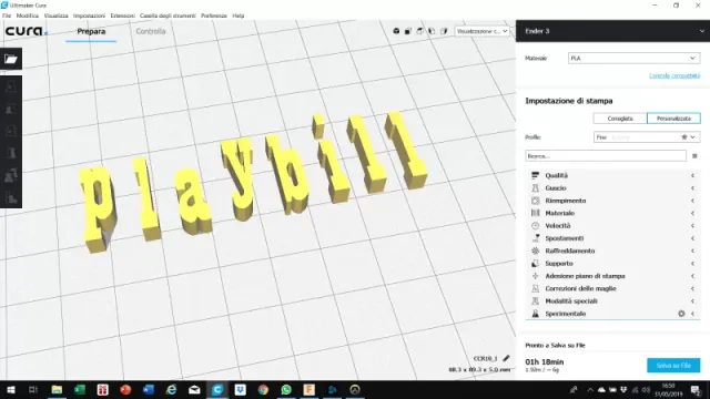 PLAYBILL font lowercase 3D letters STL file — Image 2 of 3