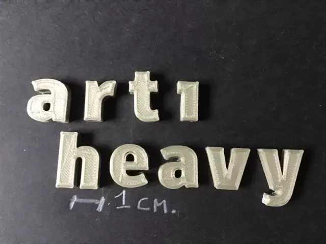 ARTIHEAVY Font lowercase 3D letters STL file — Фото 3 из 6
