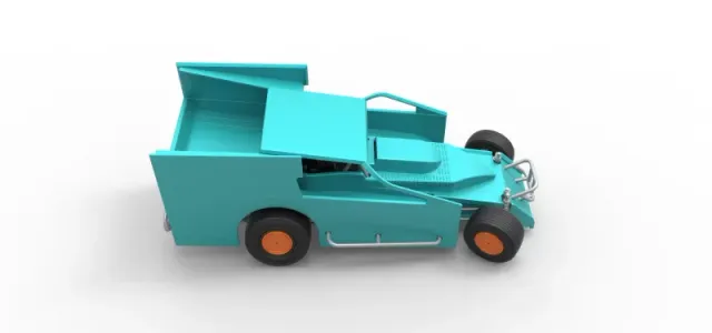 Northeast Outlaw Dirt Modified stock car while turning 1:25 — Фото 21 из 29