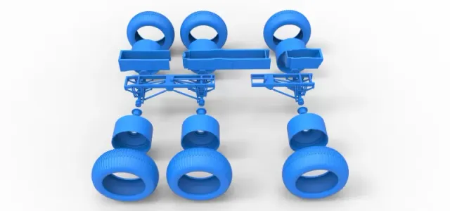 Diecast Chassis of 6x6 Monster Truck Version 3 Scale 1:25 — Фото 23 из 25