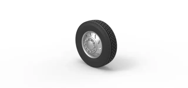 10 Triangular Hole Front wheel of semi truck V3 Scale 1:25 — Фото 7 из 12