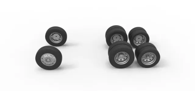 Wheel Set of Vintage GATR Racing Semi truck Version 3 Scale 1:25 — Фото 5 из 12