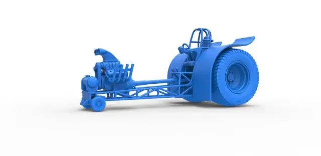 Diecast Pulling tractor with single V8 engine Scale 1 to 25 — Фото 13 из 29