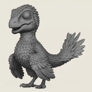 Dinosaur Bird Baby Print Ready 3D Model