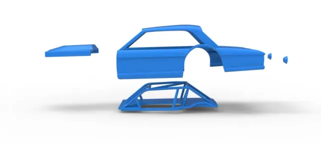 Shell of Vintage Asphalt Modified stock car V11 Scale 1:25 — Image 23 of 25