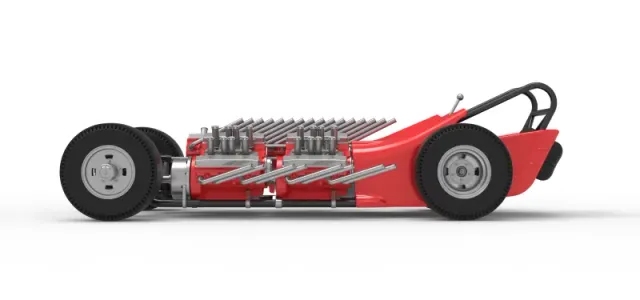 Vintage AWD Dragster Version 2 Scale 1:25 — Фото 9 из 30