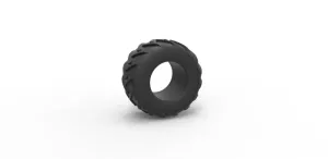 Diecast old school pulling truck tire Scale 1:25