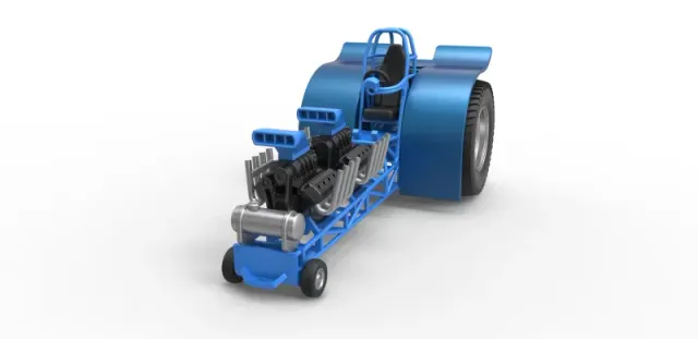 Diecast Pulling tractor with 2 engines V8 Scale 1:25 — Фото 3 из 31