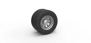 10 Triangular Hole Rear double wheel of semi truck 1:25