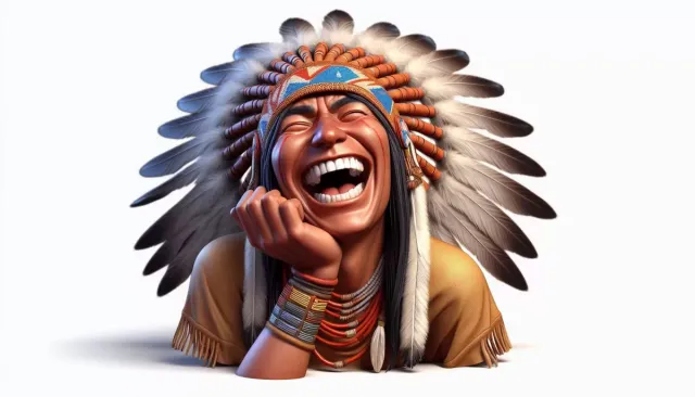 Laughing Apache Warrior 3D Model — Фото 6 из 6