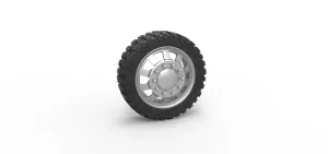 Diecast Front semi wheel for pickup Version 18 Scale 1:25
