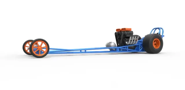 Front engine dragster with double supercharged V8 Scale 1:25 — Фото 2 из 31